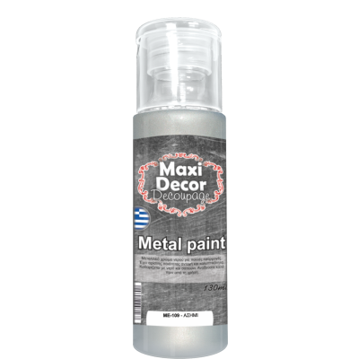 Ακρυλικό Μεταλλικό Χρώμα 130ml Maxi Decor Ασημί ΜE109_ME109130